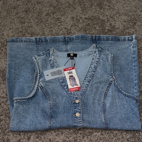 Frye Blue Denim Sleeveless Mini Dress - Picture 3 of 3